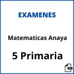 Evaluacion Matematicas 5 Primaria Anaya Pdf